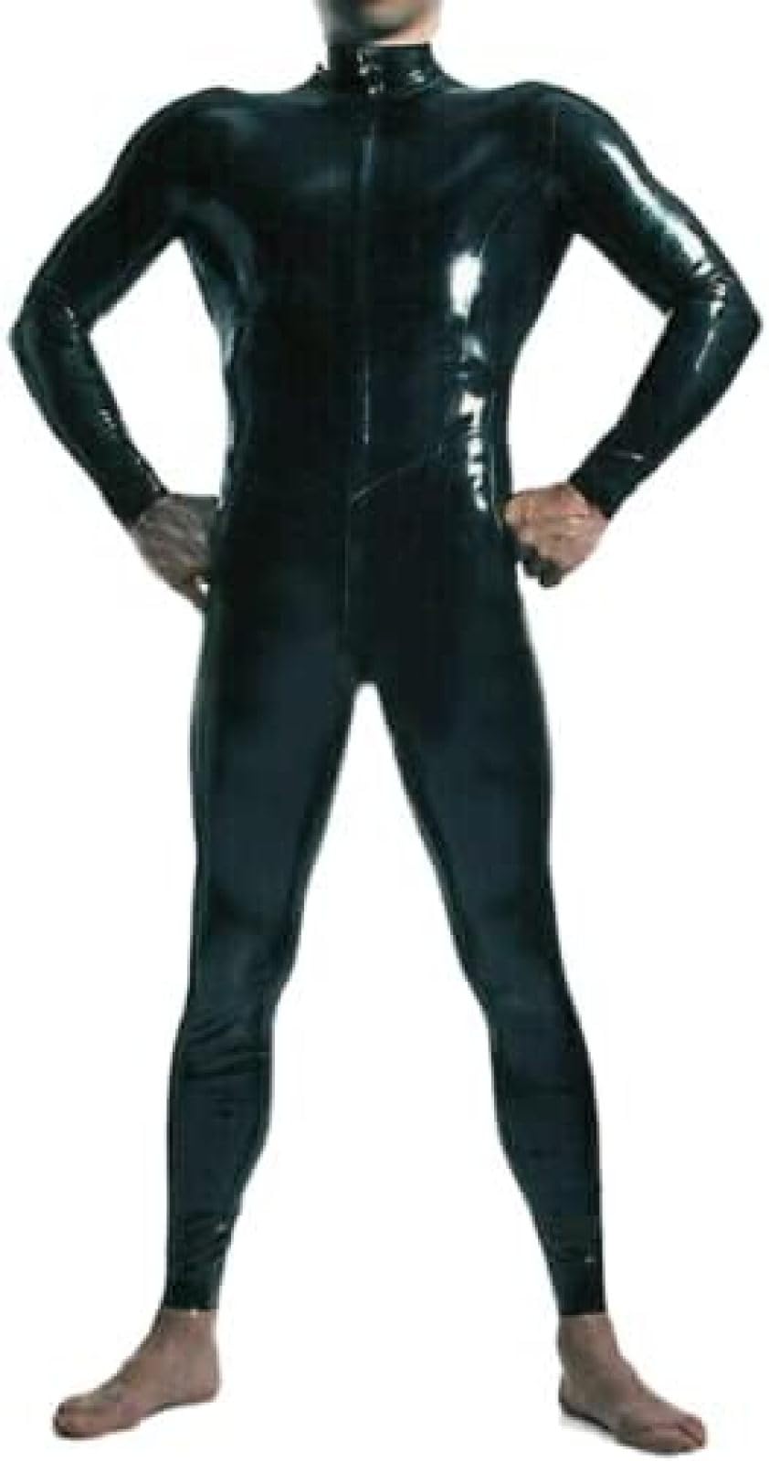 Amazon.co.jp: ラテックスラバーシュワルツキャットスーツAnzug Anzug